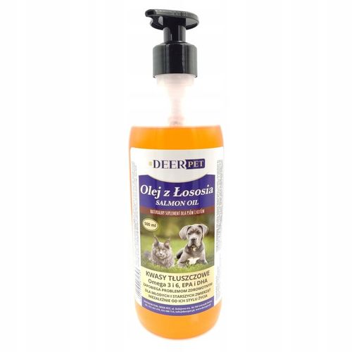 OLEJ Z ŁOSOSIA ZIMNO TŁOCZONY 1000 ml DEER PET na Arena.pl