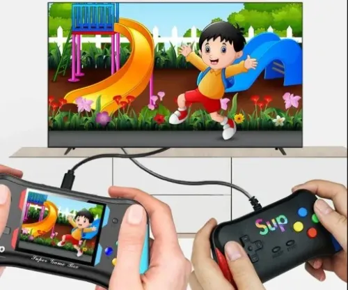 KONSOLA PRZENOŚNA DO GIER RETRO 500 GIER TV + PAD DO GRY WE 2 na Arena.pl