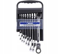 Klucze płasko oczkowe z grzechotką BOXO 8-19mm 9szt
