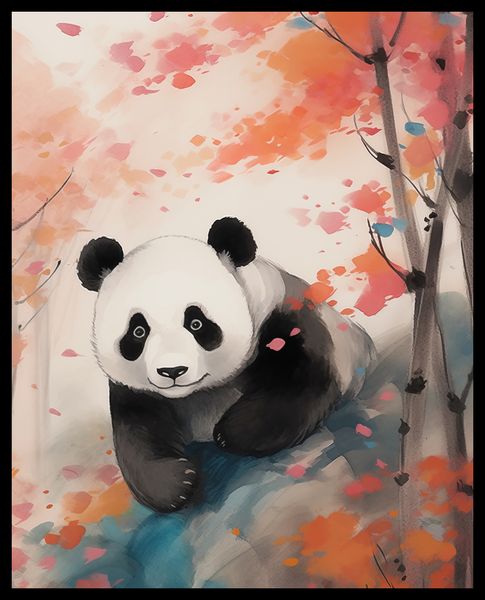 Plakat 40x50cm Panda wśród Klonów zdjęcie 2