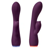 ovo beacon violet - wibrujący masażer dwusilnikowy, led, silikon