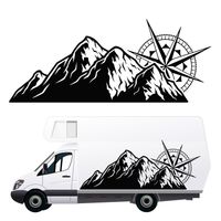 NAKLEJKA NA SAMOCHÓD TERENOWY dekoracyjna góry KAMPER camper 170 cm