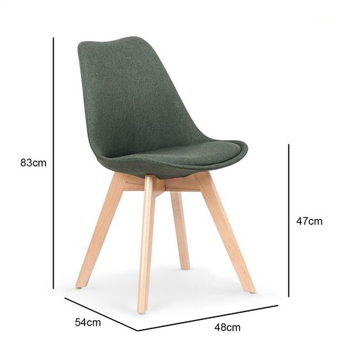 Krzesło Dimi zielone ciemne/buk na Arena.pl
