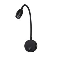 Lampka nocna do czytania Flexi czarna do sypialni kinkiet LED 3W