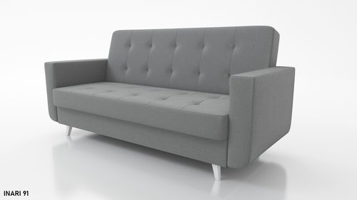 Wersalka na nóżkach funkcja spania NAOMI sprężyny, pojemnik na pościel na Arena.pl