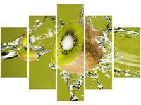 105CM 150CM OBRAZ 5 ELEM KIWI DRUK