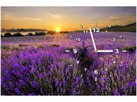 60CM 40CM ZEGAR OBRAZ POLE LAWENDY DRUK PŁÓTNO RAMA