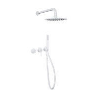 PI Zestaw prysznicowo-wannowy podtynkowy 2 funkcyjny, biały mat