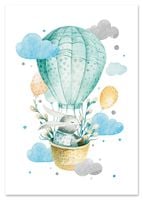 Plakat zając w balonie 61x91 cm