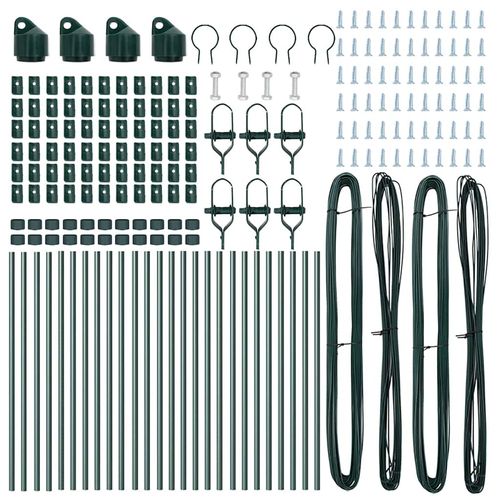 Słupek ogrodzeniowy. 26 pcs Zielony 3.2 x 3.2 x 100 cm Stal na Arena.pl