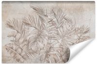 Fototapeta TROPIKALNE Liście Monstera Styl Vintage Beton 270cm x 180cm