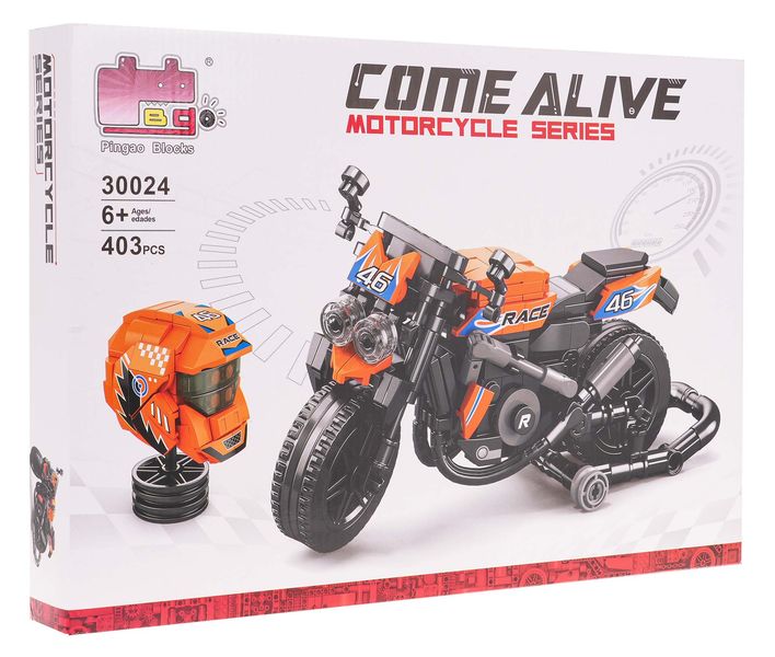 Zestaw Klocków Motocykl Pomarańczowy 403El. zdjęcie 2