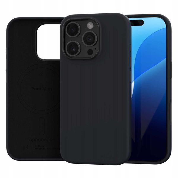 Spacecase Pure Mag Iphone 16 Pro Black zdjęcie 4