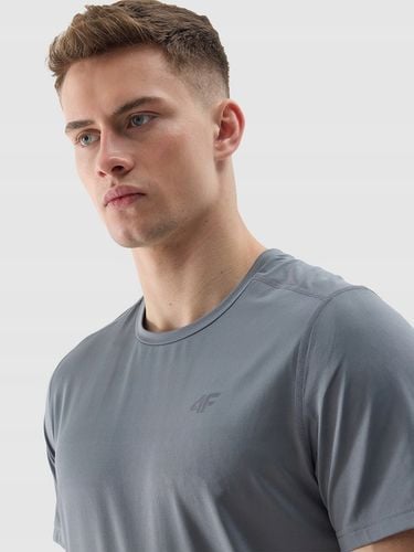 KOSZULKA 4F MĘSKA TRENINGOWA REGULAR SZYBKOSCHNĄCA - SZARA r. L na Arena.pl