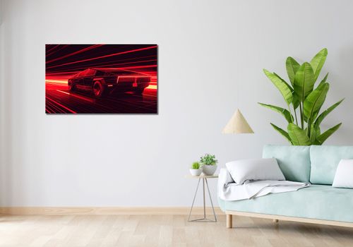 Obraz 100x60cm Prędkość w Czerwonym Neonie na Arena.pl