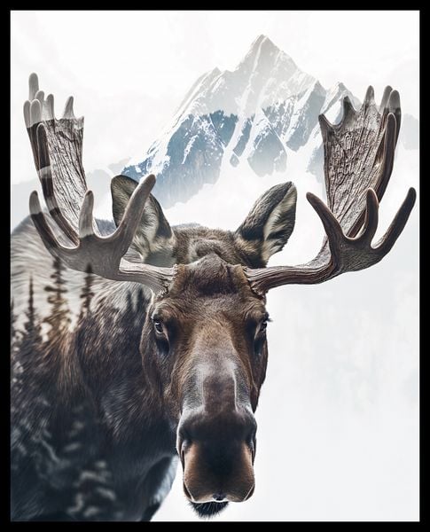 Plakat 40x50cm Łoś Duch Lasu zdjęcie 2