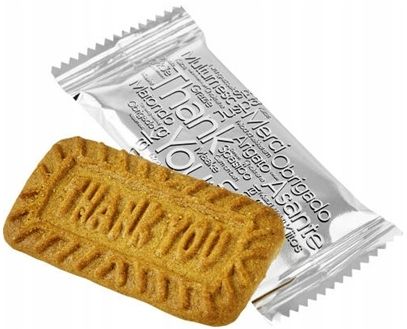 CIASTKA DO KAWY karmelowe RIOBA Thank You 1200g 200szt pakowane pojedynczo na Arena.pl