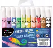 Kredki Gel 10 kolorów Kidea Etui