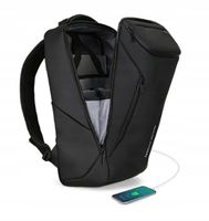 PLECAK MĘSKI NA LAPTOPA MIEJSKI SCZARNY z USB wodoodporny