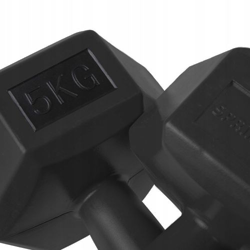HANTLE 2x5kg ZESTAW CIĘŻARKI HANTELKI DO ĆWICZEŃ W DOMU HEKSAGONALNE na Arena.pl