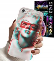 ETUI DO IPHONE 6 PLUS - Monroe MODNE KOBIECE WZORY + SZKŁO