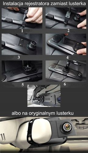 Kamera Cofania Sony Rejestrator Lusterko 12" na Arena.pl