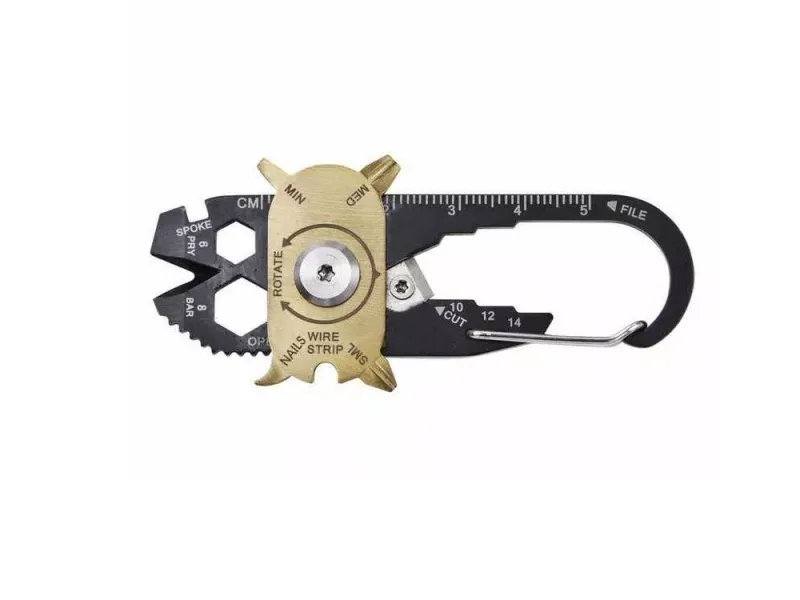 Brelok karabińczyk nóż multi-tool przeżycia 20w1 zdjęcie 2
