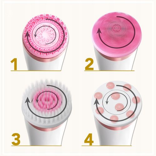 Lumineo Brush PRO różowy 4 końcówki + żel do skóry wrażliwej na Arena.pl