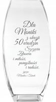 Wazon z grawer PREZENT na urodziny 30 40 50 60 70
