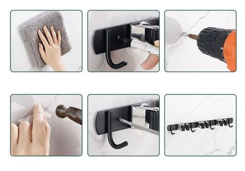 Uchwyt na narzędzia ogrodnicze metalowy do ogrodu garażu organizer na kije na Arena.pl