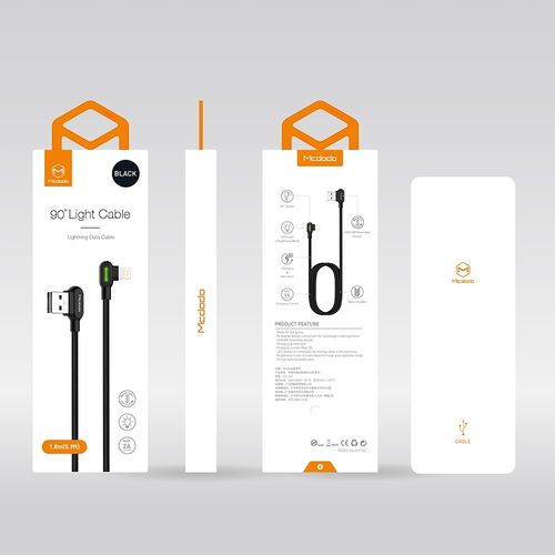 mcdodo kabel kątowy 90° lightning dwustronny do iphone 11 12 13 14 na Arena.pl
