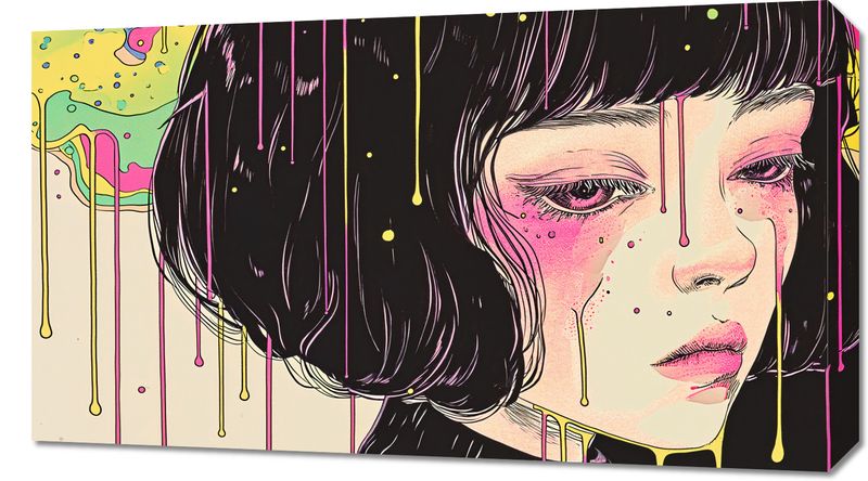 Obraz 70x40cm Strugi Kolorów zdjęcie 1