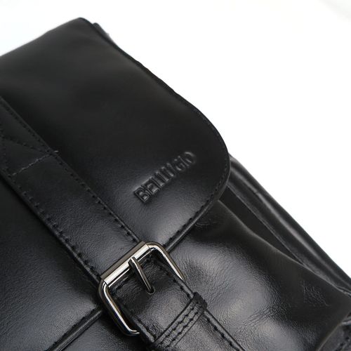 skórzana teczka męska bellugio - czarna na Arena.pl