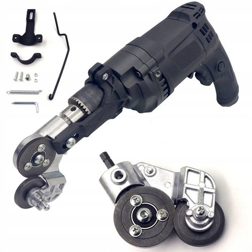 ADAPTER DO CIĘCIA BLACHY NA WIERTARKĘ WKRĘTARKĘ UNIWERSALNE NOŻYCE DO BLACH na Arena.pl