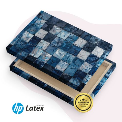 Obraz Ścienny Do Salonu Geometryczna Mozaika Abstrakcja 90cm x 60cm na Arena.pl