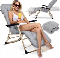 LEZAK FOTEL OGRODOWY ROZKLADANY PLAZOWY KRZESLO ROZKLADANE TURYSTYCZNE