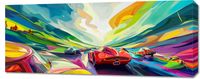 Obraz 100x40cm Wyścig Przy Barwach
