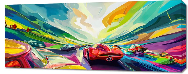 Obraz 100x40cm Wyścig Przy Barwach zdjęcie 1
