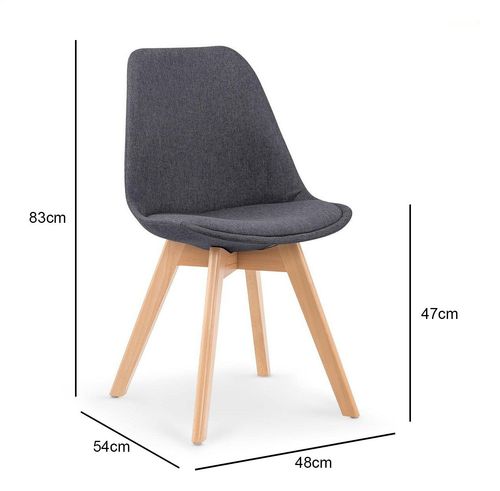 Krzesło Dimi szare/buk na Arena.pl