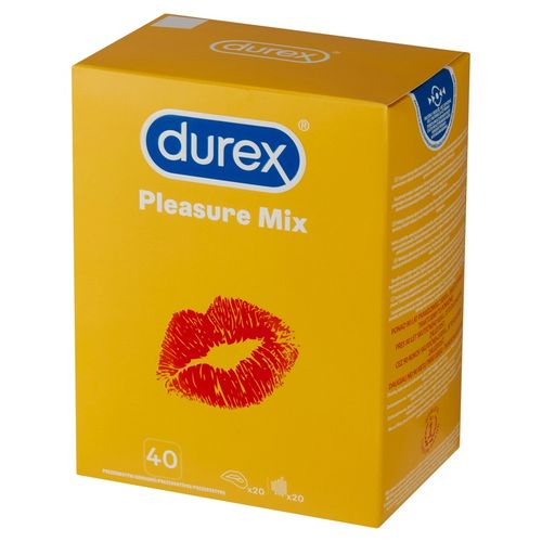 DUREX PLEASURE MIX 40 szt. 2 Różne Rodzaje Prezerwatywy Potęgujące Orgazm na Arena.pl