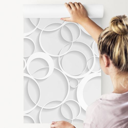 Tapeta Dekoracyjna ABSTRAKCJA Wzór Geometryczny 3D Do Salonu Sypialni na Arena.pl