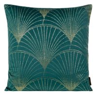 POSZEWKA WELUR VELVET WZÓR 45X45 CM TURKUSOWA