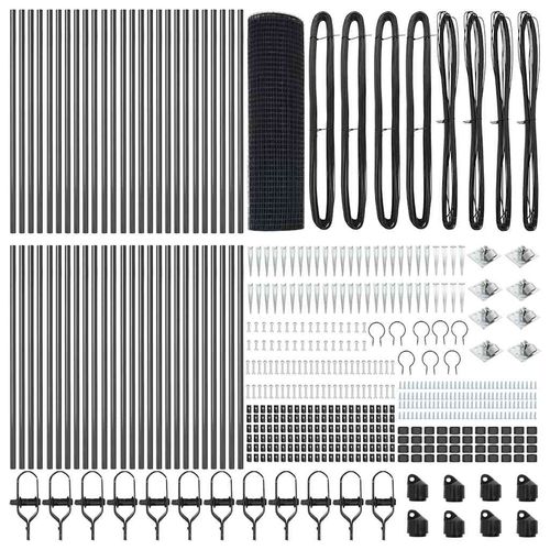 Ogrodzenie z słupkami Szary 0.8 x 100 m Stal na Arena.pl