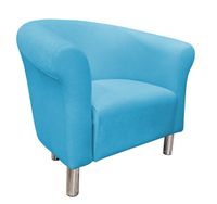 Fotel Milo Mikrofaza 14 niebieski nogi chrom