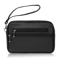 saszetka męska skórzana do ręki czarna pojemna klasyczna abruzzo abr-29