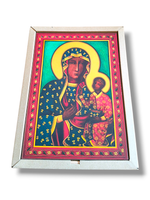 Obraz Matka Boża Częstochowska 3D Na Drewnie 28 X 19,5 Cm