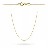 Złoty łańcuszek Pancerka gładka 38 cm GRAWER GRATIS