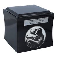 Urna kremacyjna dla dziadka Black/Design1/Plakietka