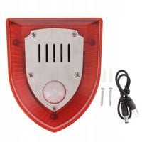 ALARM SOLARNY Z TRYBEM ODSTRASZAJĄCYM WODOODPORNY I PYŁOSZCZELNY 9.5x8 CM