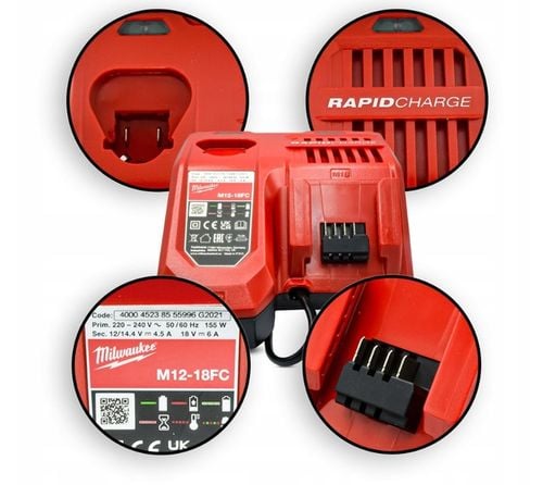 MIlwaukee M12-18FC Ładowarka do Akumulatorów Szybka M12 M18 6A na Arena.pl